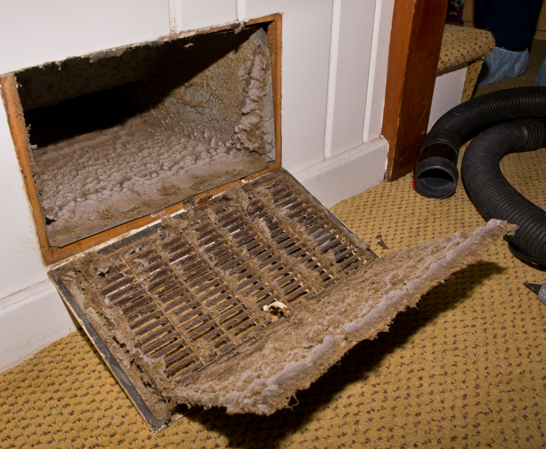 Poorly maintained air duct